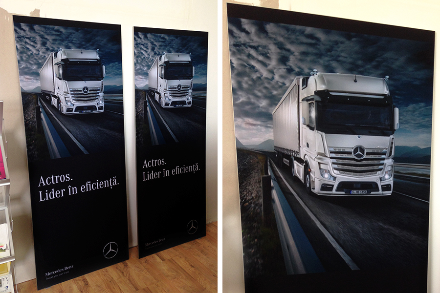 Rama cu Poster Textil – Mercedes-Benz Trucks